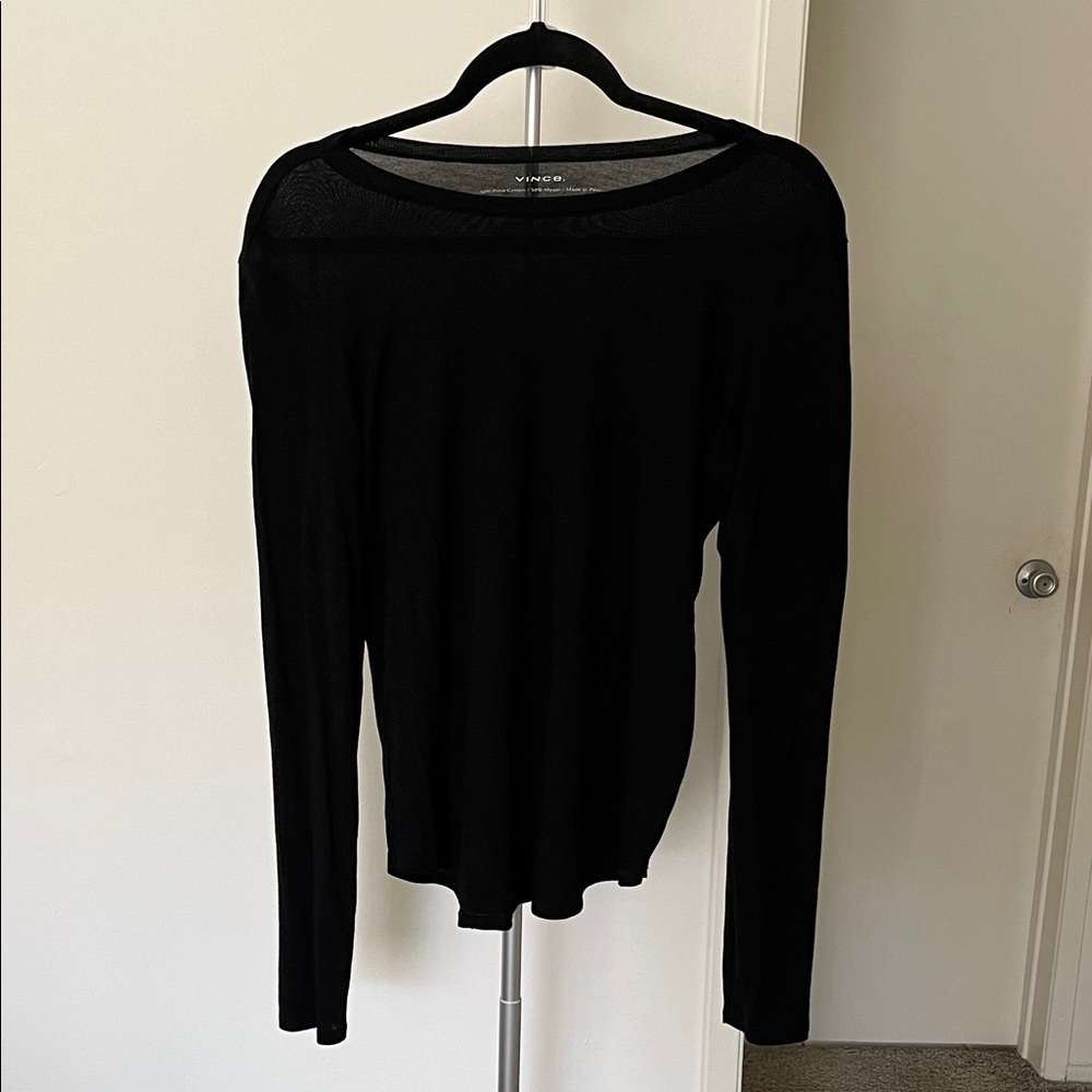 Vince Elegant Black Blouse